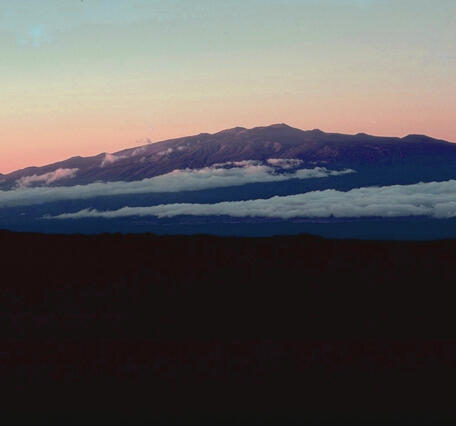 Mauna Kea volcano at sunrise