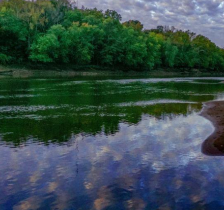 Low water on the White River at Petersburg IN