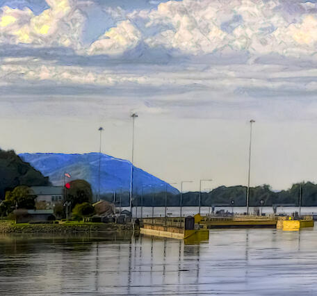Lock and Dam 7 Panorama