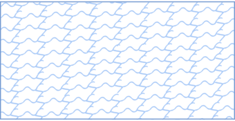 Dark blue outline with a blue, patterned fill resembling moving water.