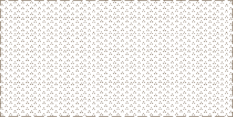 Polygon with brown outline and brown triple dot triangles.