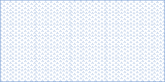 Polygon with blue triple dot triangles.