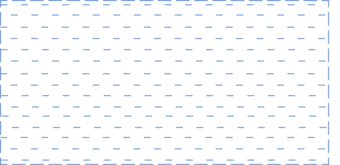 Polygon with blue dash outline and blue dash marker fill. 