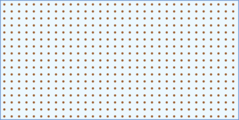 Polygon with a dark blue outline, light blue fill and brown dot patterned fill.