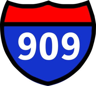  Interstate shield show in the traditional red and blue coloring with a white number identifying the road segment.