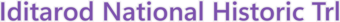 Purple font with gray halo displaying trail name.