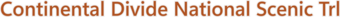 Brown font with gray halo displaying trail name.
