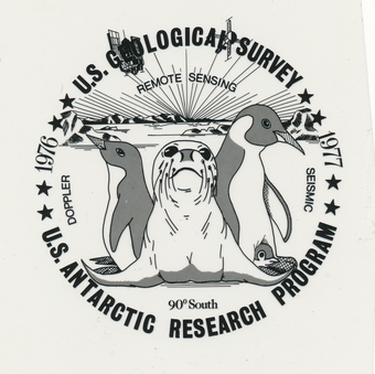 Transparent acrylic print. 1976–77. Doppler (Geoceiver) Surveys. Ross Ice Shelf Project (RISP)