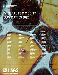 cover image of Mineral Commodity Summaries 2022 for landing page