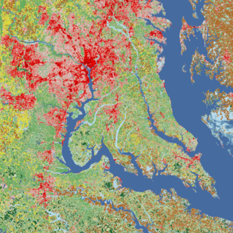 Annual NLCD (2023) of Washington DC and Chesapeake Bay