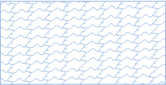 Blue outline with pattern fill