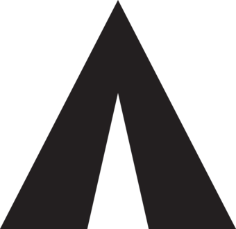 Dark gray symbol depicting camping tent.