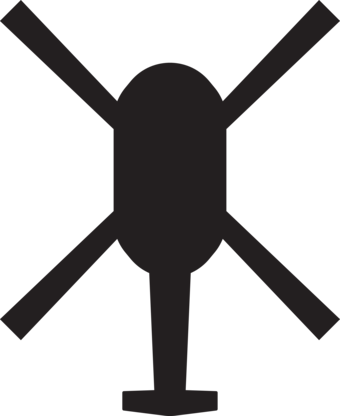 Dark gray helicopter symbol.
