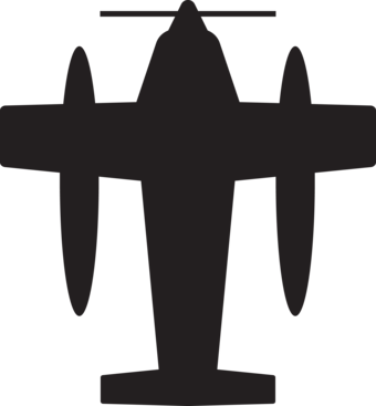 Dark gray seaplane symbol.