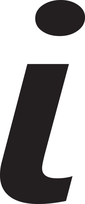 Dark gray lower case “i”.
