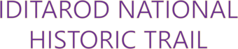 Purple font with yellow halo displaying trail name.