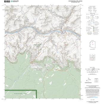 Custom 25K Recreation Topo map of the Grand Canyon National Park area