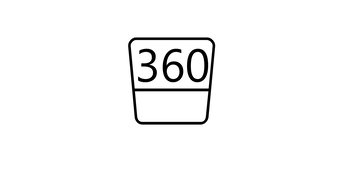 A two-part polygon with a black outline and a black number identifying the route.