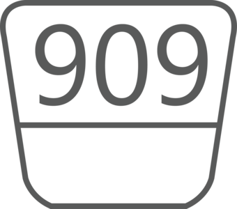 Forest Service road shield consisting a multi-part polygon with a gray outline and a gray number identifying the road segment