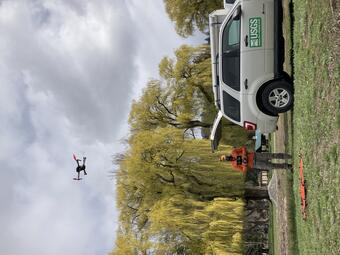 Scientist operates UAS