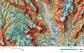 Map with various colors
