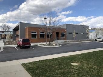 exterior of a building with blue sky