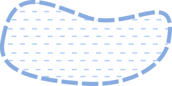 Outline with marker fill. Fill consists of two lines with different dash patterns offset from one another.
