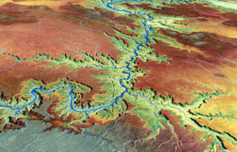 Lidar-derived hydrography image