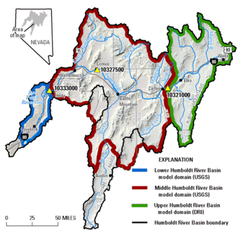 Map with Upper, Middle, and Lower model boundaries on a shaded-relief basemap.