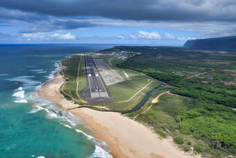Aerial photo of Pacific Missile Range Facility-Barking Sands in Hawai'i
