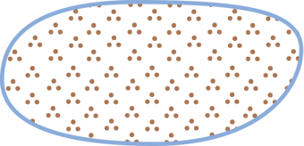 A brown grid marker fill with a blue outline.