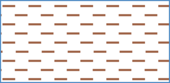 Polygon with a dark blue outline and brown dash marker fill.