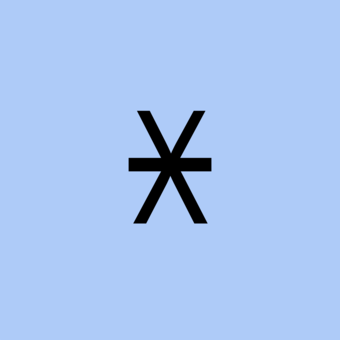 Two layers: An "x" character and a horizonal line (-).