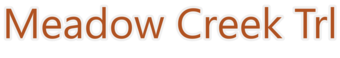 A dark orange text string with an off-white halo identifying a standard/terra trail.