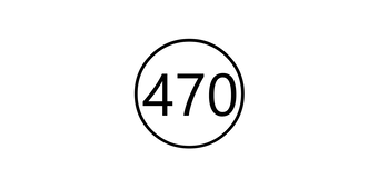 A state highway shield consisting of a circular shield with a black outline and black number identifying the route. 