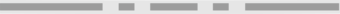 A gray dashed line on top of a solid gray transparent line.