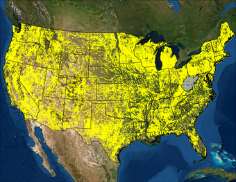 mine symbol map for conterminous US