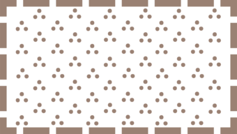 Brown patterned fill with a brown dashed outline.