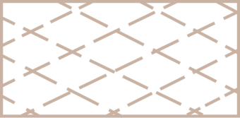 Brown outline with brown dashed lines filling boundary extent.