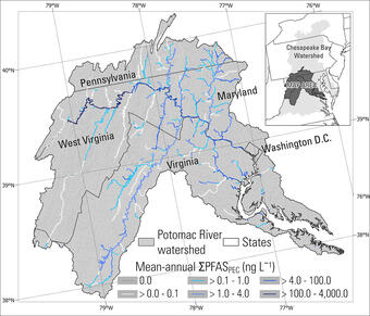 Map of Potomac Watershed