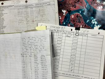 Screenshot of USGS Alaska Science Center legacy datasheets, bird checklists and an aerial imagery map.