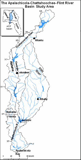 Location of Study Area, Apalachicola-Chattahoochee-Flint River Basin