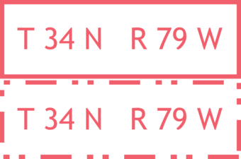 Two boxes: a solid red line; a dashed line on top of a solid white line.