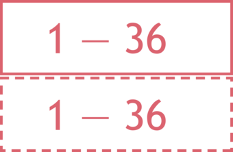 Two boxes: a solid red line; a dashed line on top of a solid white line.