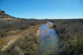 North Fork Red River below Lake Altus, HWY 44