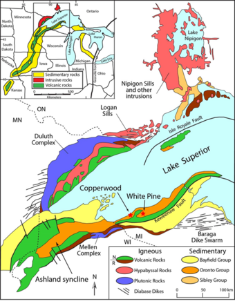 geologic map Lake Superior region