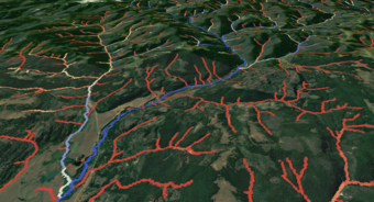 PROSPER classifications for a portion of the Little Blackfoot River basin near Deer Loddge, MT