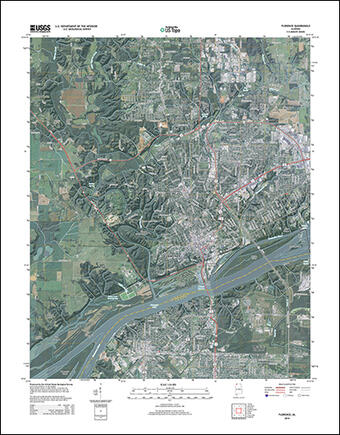 2014 US Topo map of the Florence, Alabama