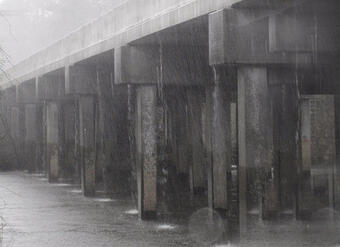 Stormwater runoff from a bridge crossing, the Lynches River at Effingham, SC