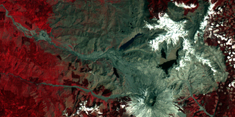 Landsat images of Mount St. Helens, Washington, USA, 1983